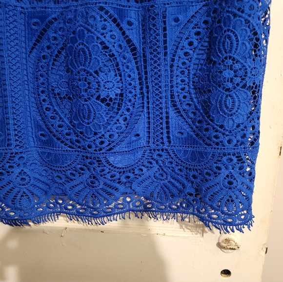 London Times Royal Blue Lace dress - Picture 2 of 4